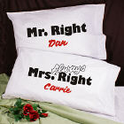 Mr. and Mrs. Right Pillowcase Set